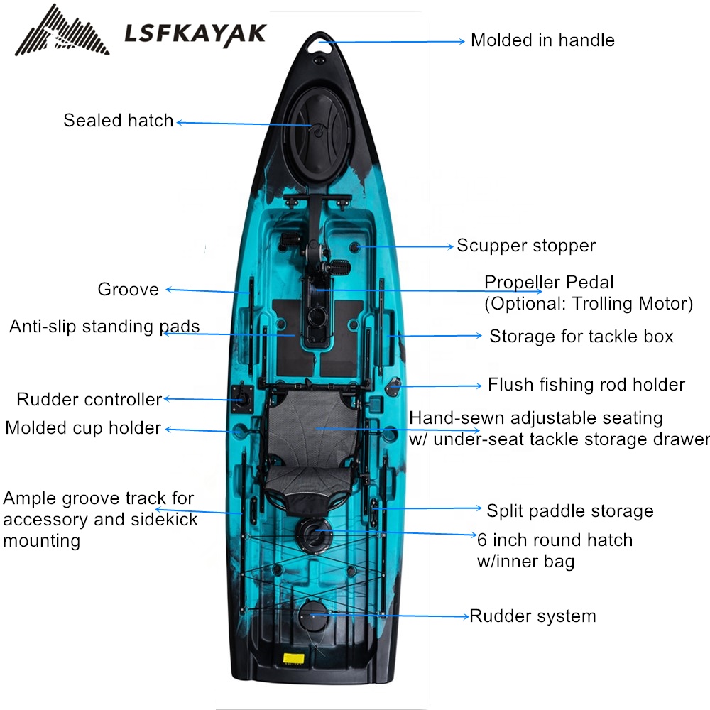 Best Fishing Boat 2024 New Exp - Fishing Kayak Pedal Drive review and price